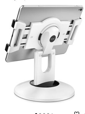 Tablet Stand White and Black Adjustable Rotating NEW Stylish Office Home School